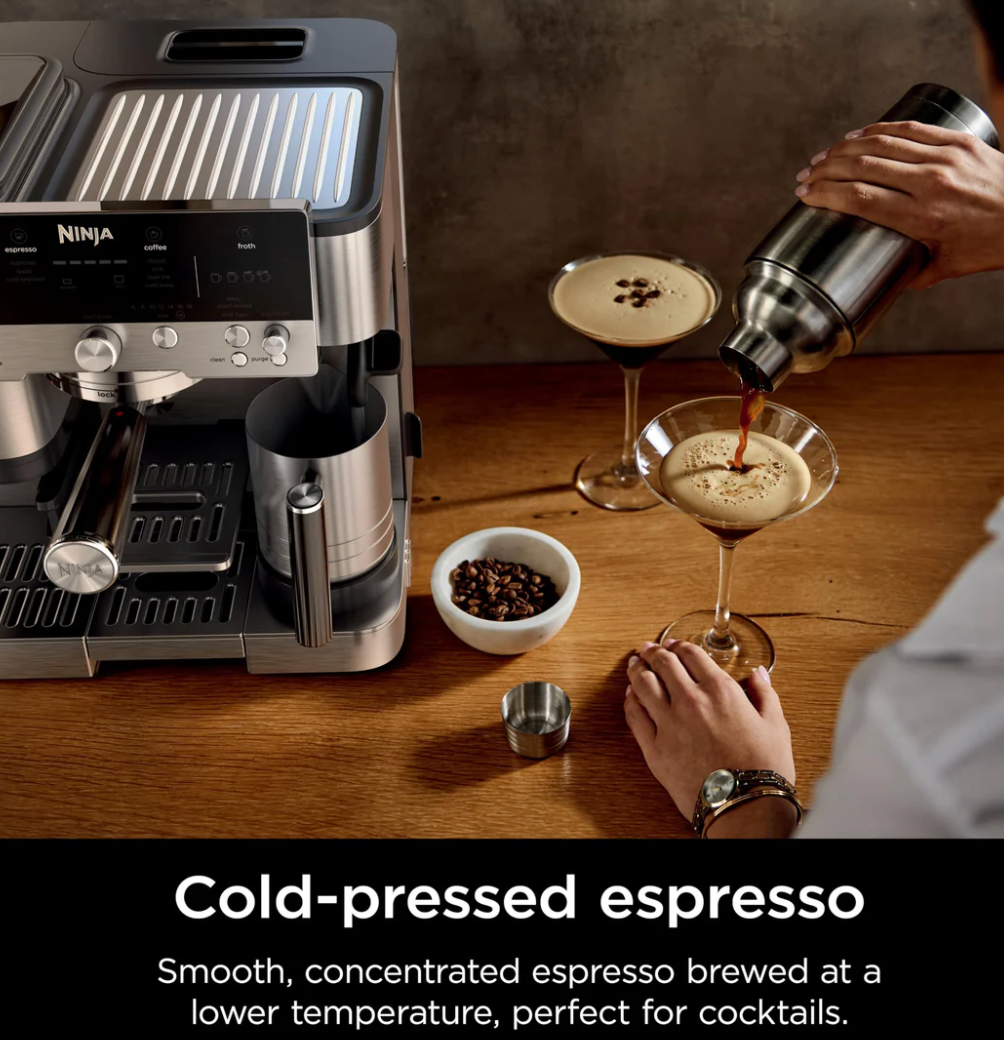3-in-1 Espresso & Coffee Maker with Built-in Grinder, Cold Brew & Automatic Frother