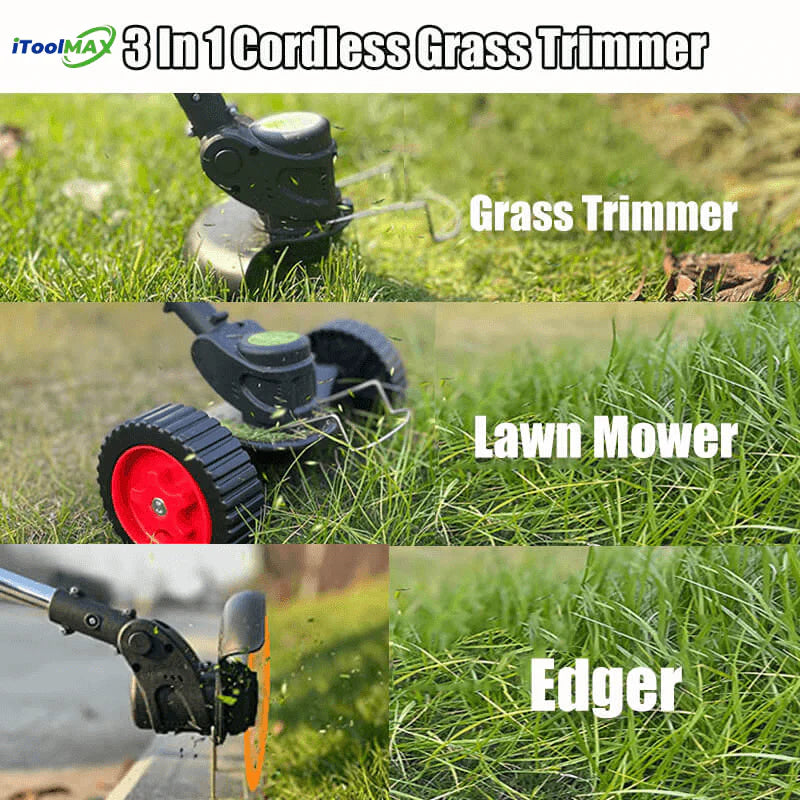 3   In   1   Cordless   Grass   Trimmer,   Weed   Eater   and   Edger