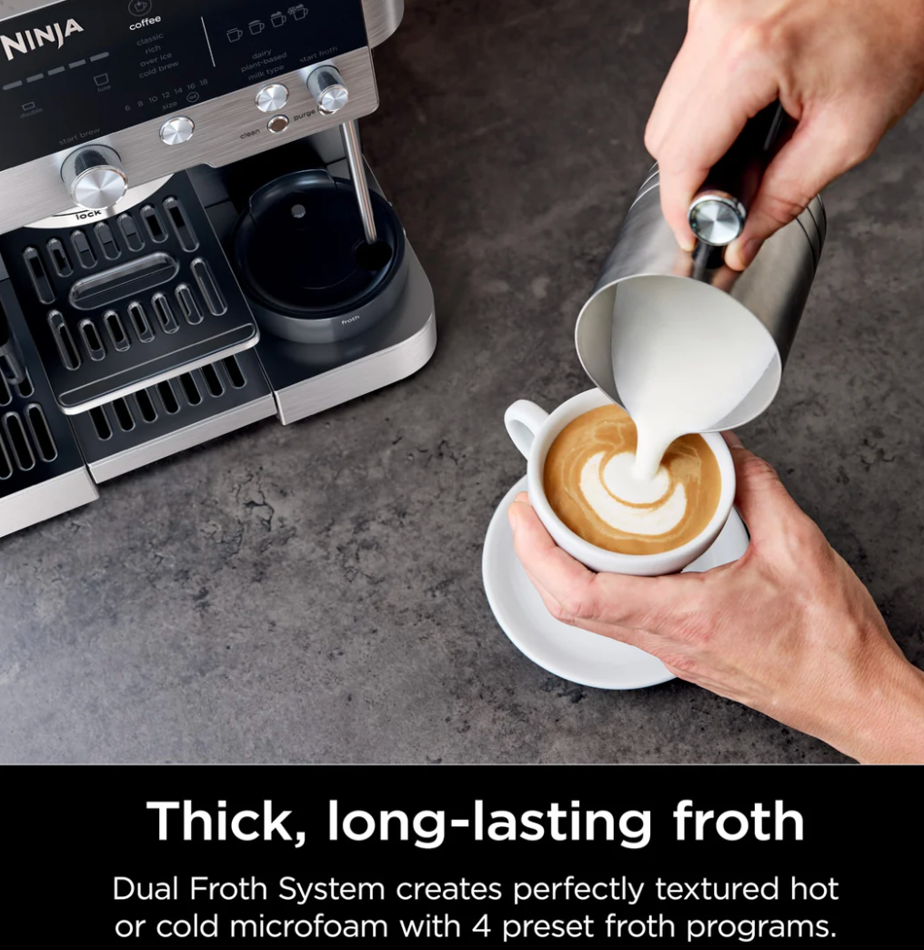 3-in-1 Espresso & Coffee Maker with Built-in Grinder, Cold Brew & Automatic Frother