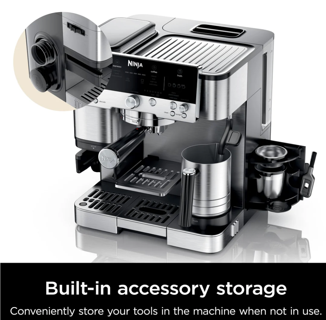 3-in-1 Espresso & Coffee Maker with Built-in Grinder, Cold Brew & Automatic Frother